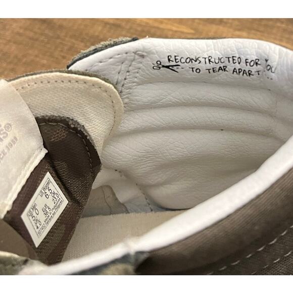 Womens Vans Old Skool Reconstructed Suede Skate Shoes Size 6.5 Green - Picture 6 of 6